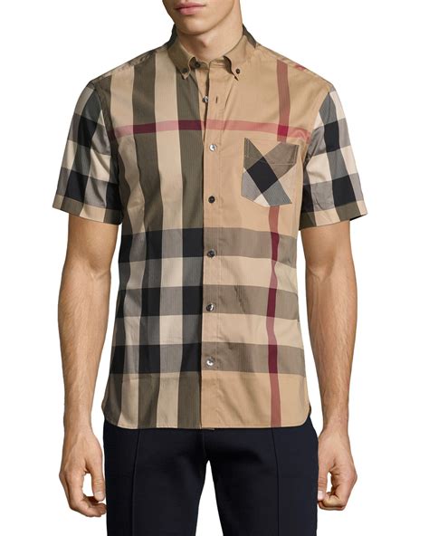 burberry check sport shirt|Burberry Check cotton shirts.